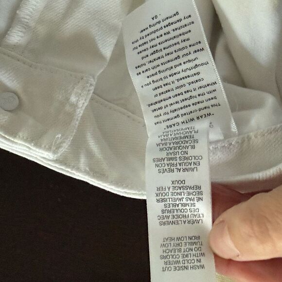 NWOT Good American High Rise Straight Raw Hem Jeans in W037 White $118 2 26 - Picture 9 of 9